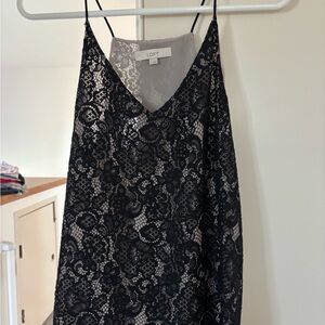 LOFT Black Lace Sleeveless Top